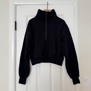 Aritzia TNA Sweatfleece cozy fleece half zip sweatshirt XXS